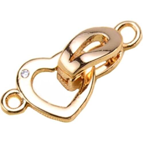 Wholesale Price Gold Filling Heart Clasp Hooks End Connectors For Jewelry Making Findings Accessories Necklace Bracelet Clasp