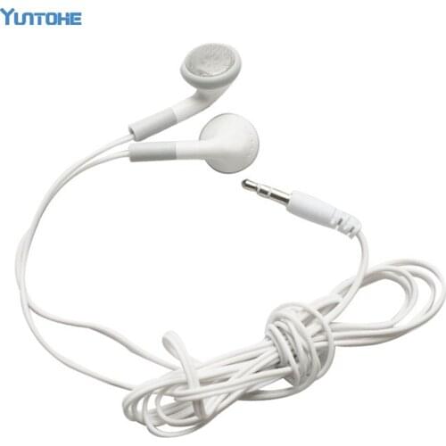 Wholesale White Cheapest Disposable Earphone for Party Museum Bus or Train or Plane as Company gift 100pcs/lot