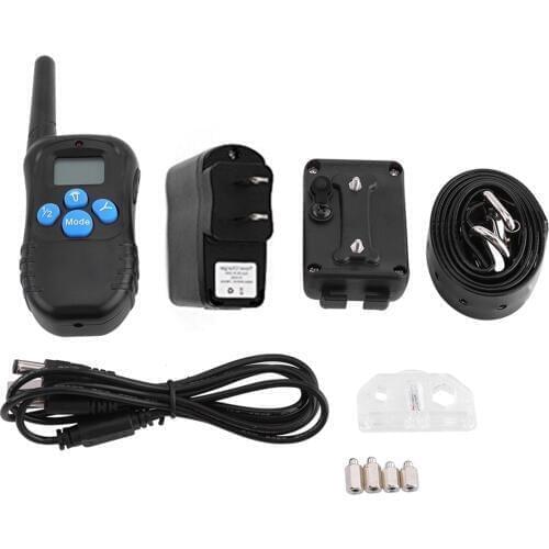 300M Remote Control Dog Shock Training Collar Pet Waterproof Anti-bark Collar with 4 Modes Sound/Vibration/Shock/Light