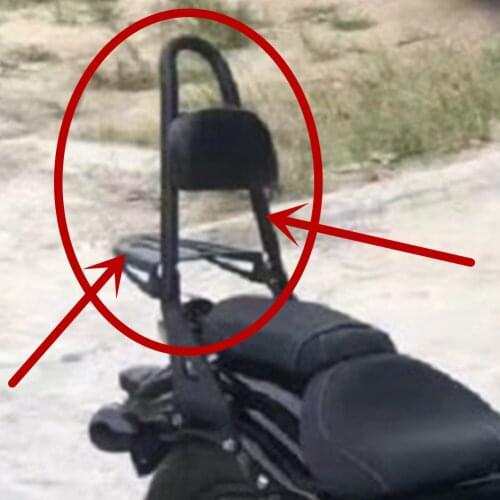 Motorcycle Backrest Shelf Sissy Bar Rear Passenger Seat Luggage Rack Cushion Pad For Yamaha Star Bolt XV950 XVS950 14-17