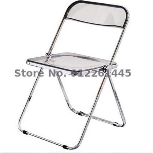 Transparent Chair Net Red Ins Photo Folding Chair Acrylic Girl Cute Bedroom Makeup Chair Clothing Store Stool