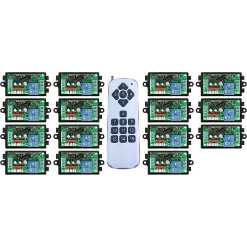 1000M Long Range AC220V 1CH Radio Controller RF Wireless Remote Control Switch Transmitter+15*Receiver lamp/garage door/shutters