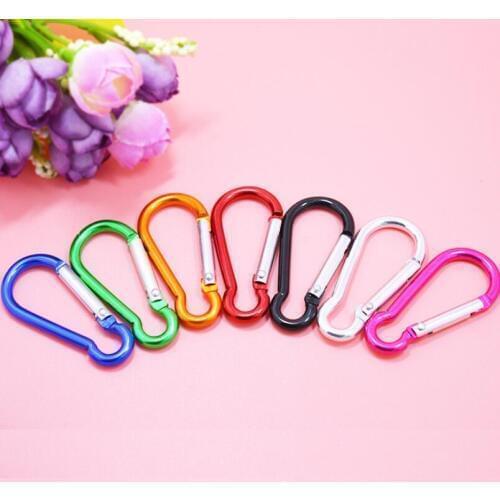 Hiking Camping Colorful Aluminum Spring Carabiner Snap Hook Hanger Keychain Ring 4 Types LX4652