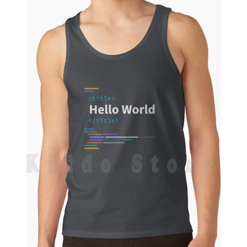 Developer Hello World tank tops vest sleeveless Programmer Coder Engineer Dev Golang Developer Geek Swag Gear