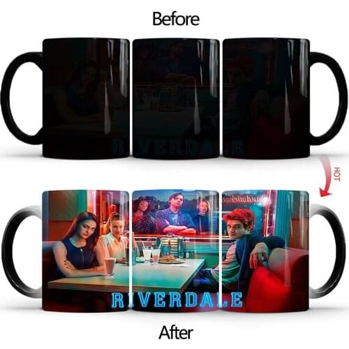 Creative The Riverdale Coffee Magic Mug Hot Cold Color Changing Mug 350ml Ceramic Milk Tea Cup Best Gift Mug For your Friends