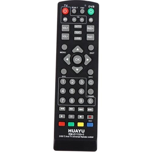 Universal Remote Control Replacement with Setting Function for TV DVB-T2 Remote Control Black Television Remote Controller