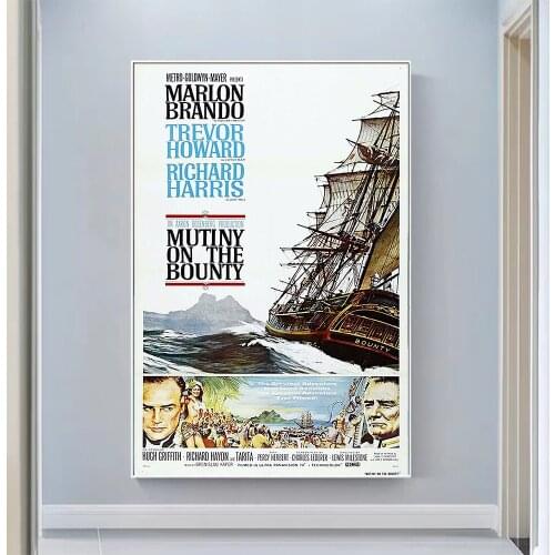 V0919 Mutiny on the Bounty (13) Vintage Classic Movie Wall Silk Cloth HD Poster Art Home Decoration Gift