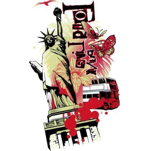 The Statue Of Liberty Waterproof Temporary Tattoos The Flash Tatuagem Tatoo Butterfly Maquiagem Tatoos Temporales For Women