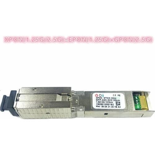 XPON SFP ONU Stick With MAC SC Connector 1490/1330nm DDM pon module 1.25/2.5GCompatible with EPON/GPON( 1.244Gbps/2.55G)802.3ah