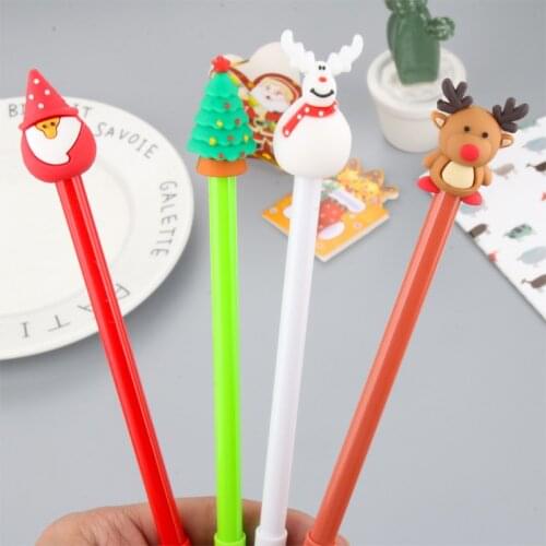 1PCS Cute Cartoon Christmas Series Neutral Pen Creative Students Pen Black Pen for Christmas Gel Pen Cute Stationary Wholesale