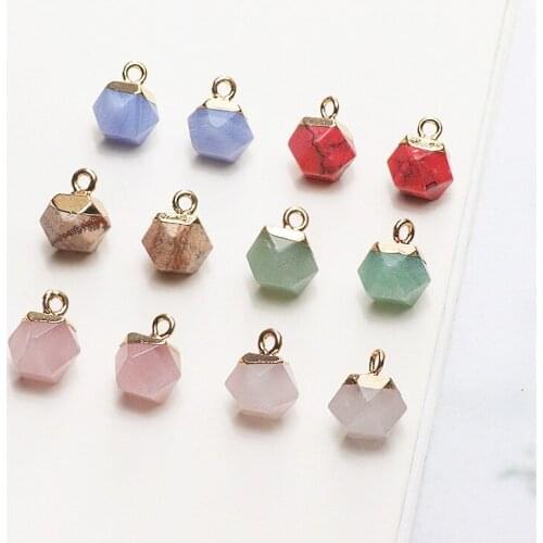 10pcs simple cute geometry Charm fine Pendant For Women Necklace Making Fit Bracelet DIY Jewelry Accessory