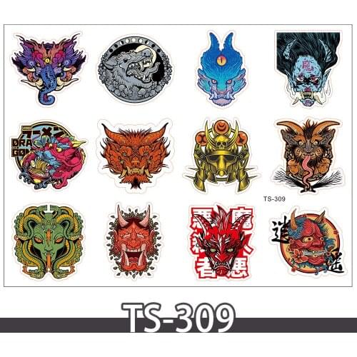 12 Pcs/set Dragon snake devil toy sticker for laptop/skateboard/luggage//helmet/handbook sticker