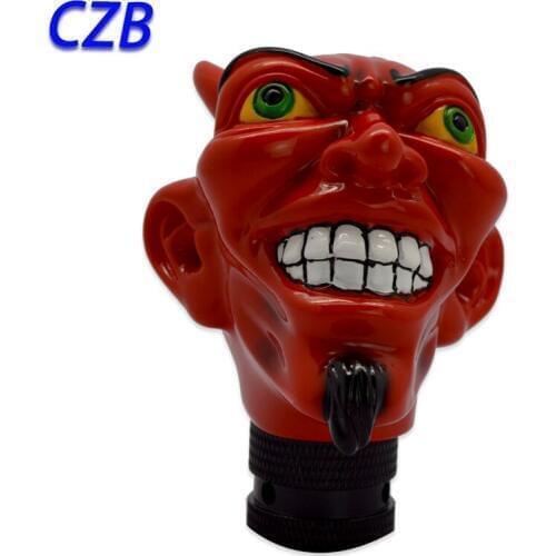 2021 Universal Manual Interior Parts Gear Stick Shift Shifter Lever Knob Red Hell Devil Dolls Marches Fast shipping