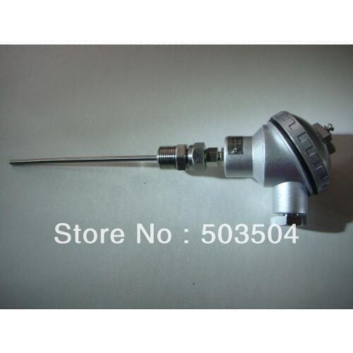 5*200mm 0-100C Pt100 Sensor with temperature transmtiter 4-20mA output