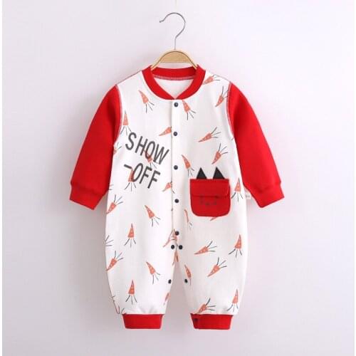 Free shipping! Newborn baby Siamese Khaki Chunqiu Shurong boneless baby creeping suit childrens cotton pajamas infant underwear
