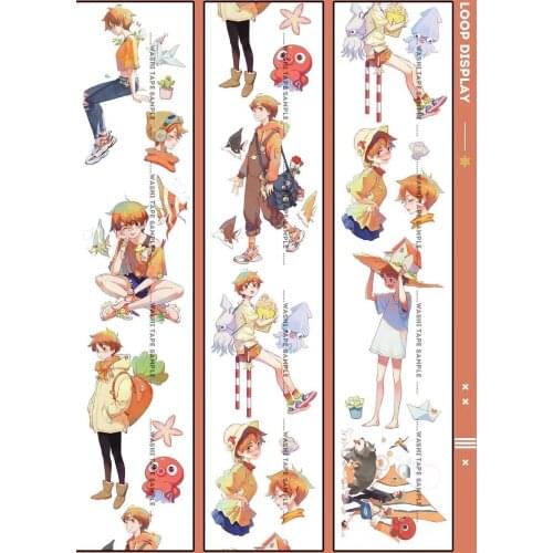 Big Size Dreamy Town Washi Tape for Card Making Bullet Journal DIY Scrapbooking Decorative Sticker