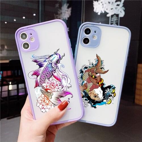 Carp Phone Case For iPhone X XR XS Max 8 6s 7 Plus SE 2 Cyprinid Case For iPhone 11 12 Pro Max Mini Hard Shockproof Back Cover