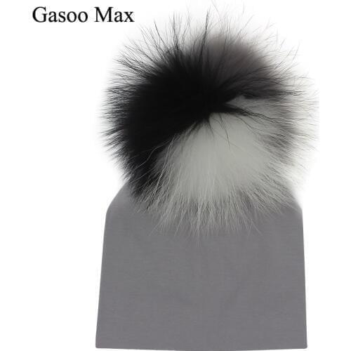Baby Cotton Hat Girl Boy 0-2Years Newborn Hat Kids Pom Pom Hat For Children Warm White Black Grey Pink bonnet Autumn Winter Cap