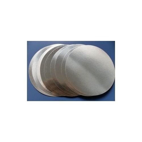 For induction sealing 56mm plactic laminated aluminum foil lid liners 20000PCS with custom made logo printing(one color)