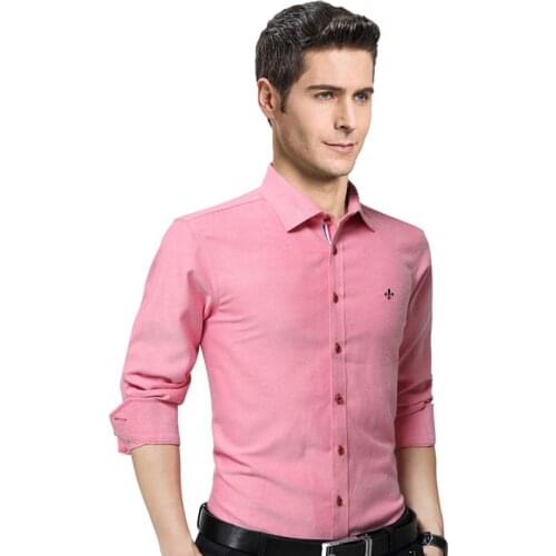 Dudalinas Fashion Brand Clothing Mens Long Sleeve Shirt 2021 Slim Fit Shirt M-5XL Casual Shirt Men Clothes Oxford Decoration