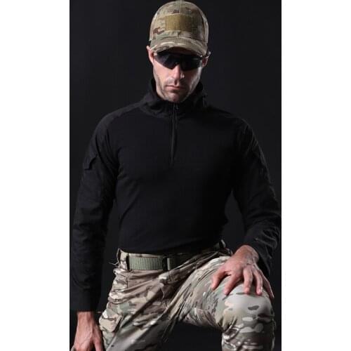US Mens Tactical Camouflage T-shirt Paintball Army Green Cargo Combat Military T Shirt Mens Hunt Long Sleeve T-shirts 4XL