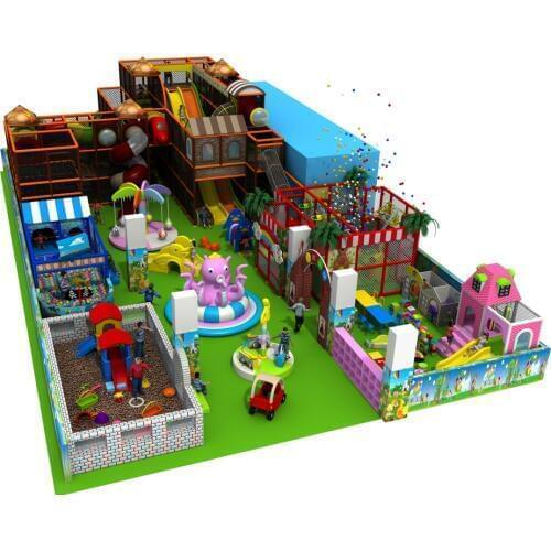 Customized Kids indoor soft park electric playground center children maze park with ball pool YLW-IN171053
