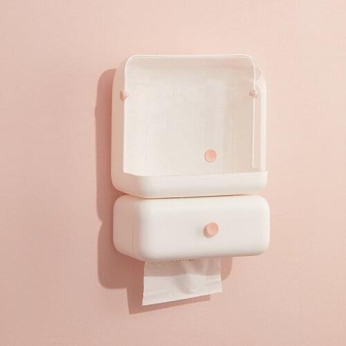Creative Cosmetics Storage Box Punch-free Bathroom Shelf Toilet Tissue Storage Wall-mounted Combined Storage Rack