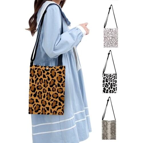 2021 Summer New Fashion Pink Brown Leoprd Print Small Shoulder Bag for Women Ladies Crossbody Bag Devil Eyes Mini Phone Pouch
