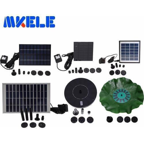 Small Solar Fountain Pump Yard Garden Landscape Pond Fish Pond Water Cycle Many Style Free Shipping