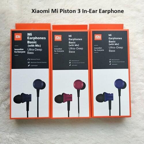 Xiaomi 3.5mm in-ear Earphone Mi Headset Piston Earbuds Fresh Version With Mic for Redmi note 7 8 pro 8A 7A 8T 6 Mi 5 5S a1 A2 A3