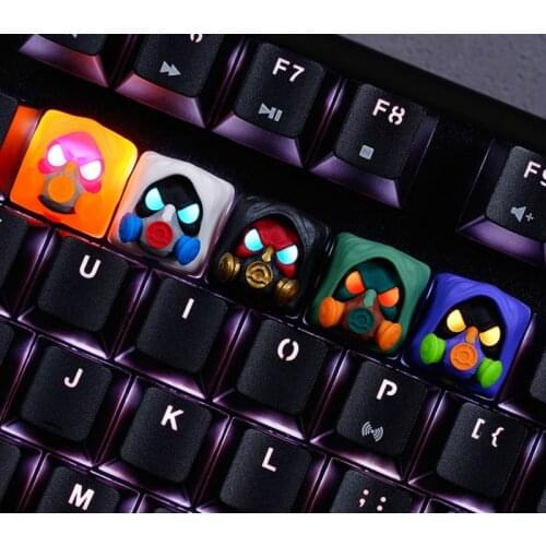 New Arrival 1 Piece Handmade Resin Keycap for MX Switch Mechanical Keyboard Resin Skull Mask Individuality Keycap