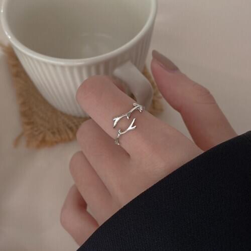 Simple 925 Sterling Silver Geometric Finger Rings For Women Girls Wedding Birthday Creative Fine Jewelry jz434