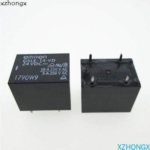 Relay G5LE-1-VD-24VDC G5LE-14-VD 24VDC G5LE1VD G5LE14VD 24VDC DC24V 24V 10A 5PIN