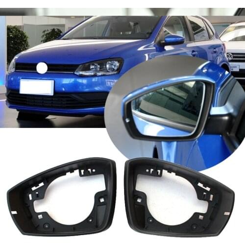 Roavia For Volkswagen Polo 6R 6C 14-18 Side Wing Mirror Housing Frame Rearview Mirror Hood with Indicator model trim