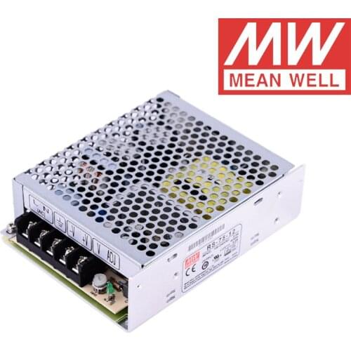 RS-75-12 Mean Well 72W/6A/12V DC Single Output Switching Power Supply meanwell online store