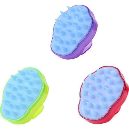 1PC Body Head Scalp Massage Brush Comb Silicone Shampoo Hair Washing Comb Bath Spa Shower Brush Slimming Massage Brush