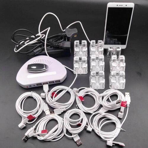 Phone Store Mobile Phones Security Alarm System Cellular Anti-theft Display Holder Charge for iPhone Meizu Huawei Vivo OPPO