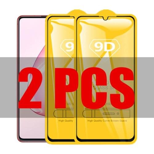 2Pcs 9D Glass For Samsung Galaxy Note 10 Lite Protective Glass on the For Samsung Note10 lite A81 M60S Screen Protector Film