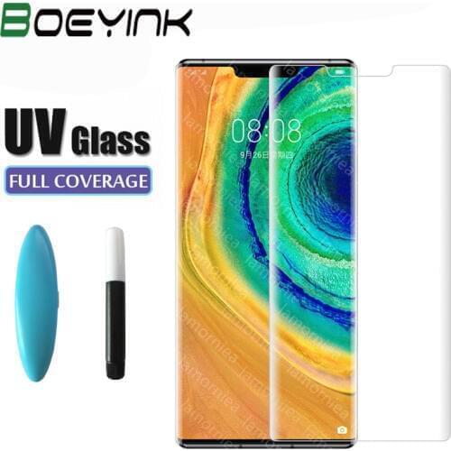 UV Glue Glass for Huawei Honor V30 V20 Pro Glass Screen Protector for huawei nova 5 5t 5t pro honor 20 magic 3 Protective Glass