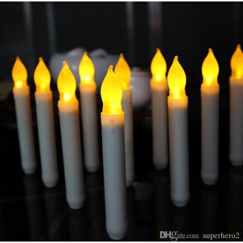 Dance LED Electric Long Candle Light Birthday Flameless Candles Battery Operated Tealights Christmas Wedding Party Decor warm wh