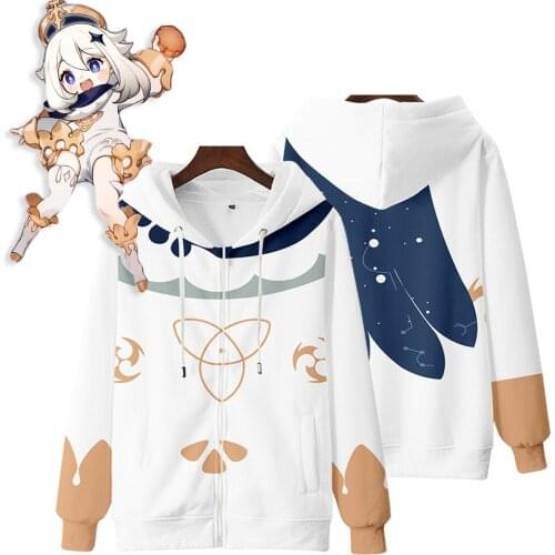 Anime Genshin Impact Hoodies White Casual Anime Men Hoodie Cosplay Costume Sweatshirt Streetwear Top Sweatshirt