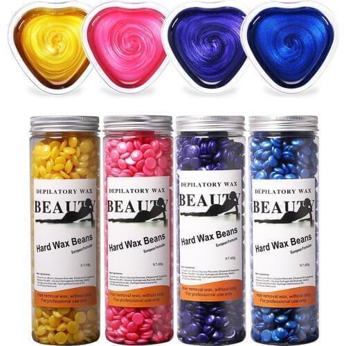 400g Body Hair Removal Hard Wax Beans for Men Women Depilatory Wax Painless Hot Film Hard Wax Pellet