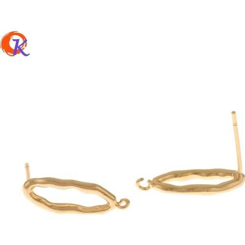 Cordial Design 40Pcs 6*17MM Jewelry Accessories/Earring Findings/Genuine Gold Plating/Oval Shape/Hand Made/DIY/Earrings Stud