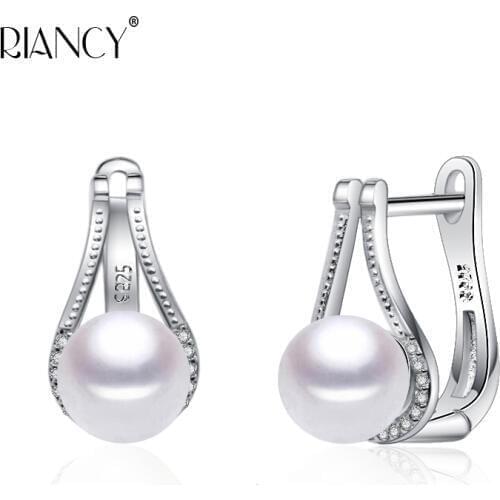 Pearl jewelry natural Five colors pearl earrings freshwater pearl earring for women 925 sterling silver ,new trendy clip earring