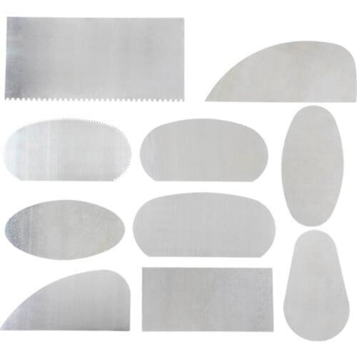 10PCS Pottery Clay Steel Scraper For Polymer Steel Cutter Ceramic Serrated Tools K1MF