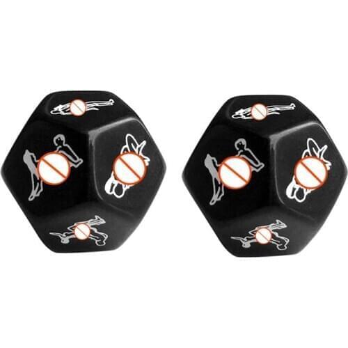 2 Pcs Sex Game Dices 12 Sides Funny Adult Games Sex Dice Erotic Gambling Crap Flirting Posture Sieve Dice For Lovers Couples