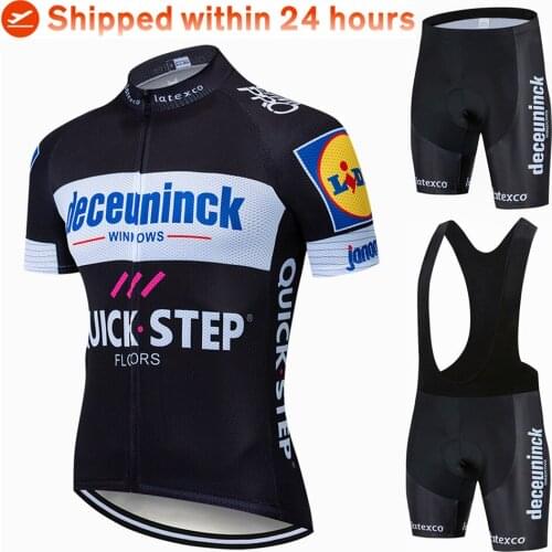 2021 Pro Quick Step Deceuninck Team Cycling Jersey Suit Shirts Bike Set MTB Ciclismo Ropa Jacket Bib Shorts Maillot Bicycle 19D