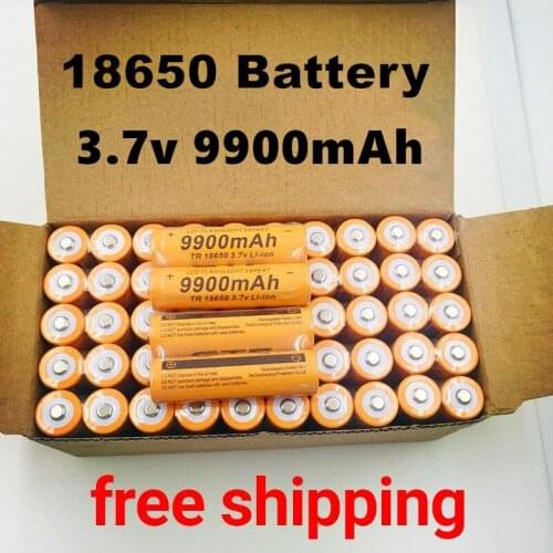 New 9900mAh 18650 Battery lithium rechargeable battery 9900mAh lithium battery 3.7 V bright flashlight rechargeable Battery