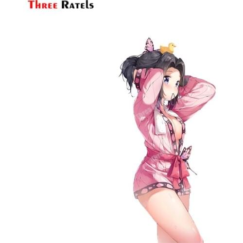 Three Ratels B241 Sexy Funny Anime Girl 3D Stickers For Kochou Shinobu Kimetsu No Yaiba Laptop Skateboard Luggage Decoration