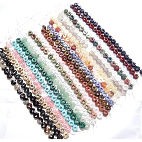 4*10mm Natural stone Turquoises Quartz crystal tiger eye beads pendant for Diy Jewelry Making Bracelet Necklace Accessories20pcs